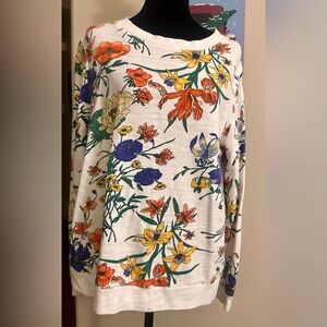 Talbots Vibrant Floral Long Sleeve Top